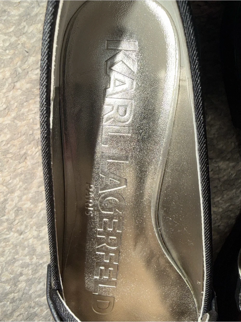 Karl Lagerfeld sleek metallic